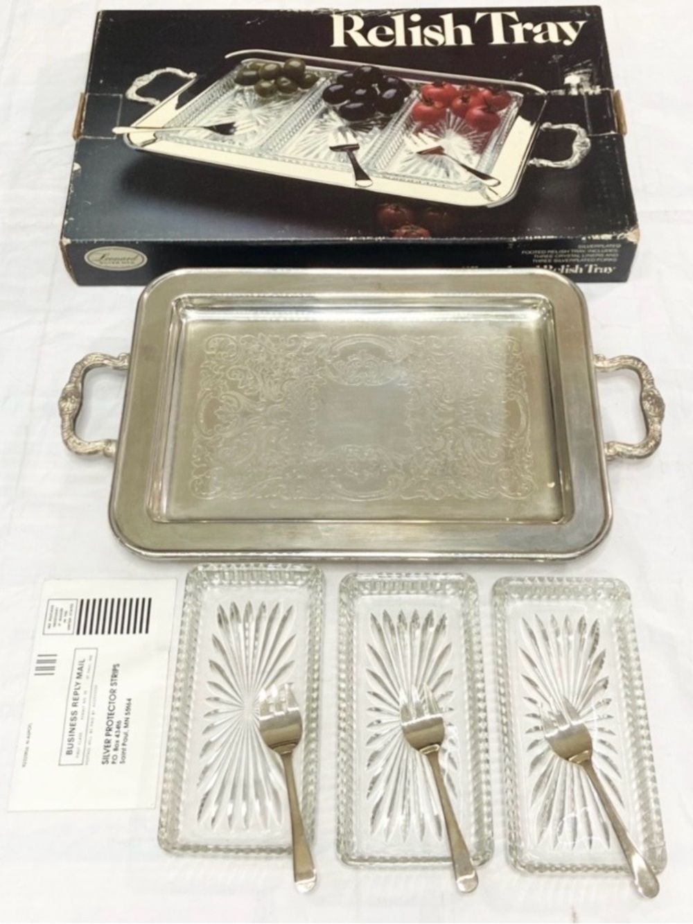 VTG Silver Plated Relish Tray VINTAGE USA